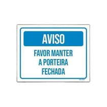 Kit 5 Placas Aviso Favor Manter Porteira Fechada Kit 5 Placas Aviso Favor Manter Porteira Fechada