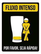 Kit 5 Placas Banheiro Fluxo Intenso Feminino 36X46