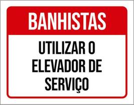 Kit 5 Placas Banhistas Utilizar Elevador De Serviço