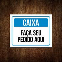 Kit 5 Placas - Caixa Faça Seu Pedido Aqui