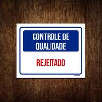 Kit 5 Placas Controle De Qualidade Rejeitado