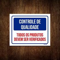 Kit 5 Placas Controle Qualidade Todos Produtos Verificados