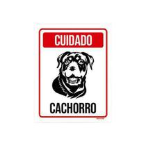 Kit 5 Placas Cuidado Cachorro Rottweiler 1