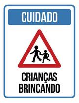 Kit 5 Placas Cuidado Crianças Brincando ul 36X46