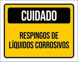 Kit 5 Placas Cuidado Respingo Líquido Corrosivo 36X46