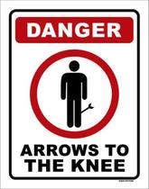 Kit 5 Placas Danger Arrows To The Knee 36X46