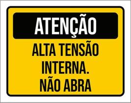 Kit 5 Placas De Atenção Alta Tensão Interna 36X46