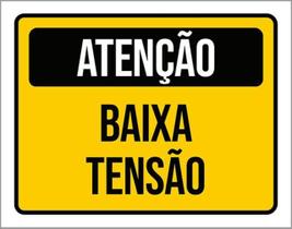 Kit 5 Placas De Atenção Aviso Baixa Tensão 36X46