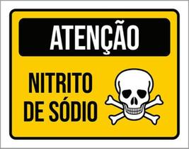 Kit 5 Placas De Atenção Nitrito De Sódio 36X46 Kit 5 Placas De Atenção Nitrito De Sódio 36X46