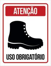 Kit 5 Placas De Atenção Uso Obrigatório Botas 36X46