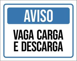 Kit 5 Placas De Aviso Vaga Carga E Descarga 36X46 Kit 5 Placas De Aviso Vaga Carga E Descarga 36X46
