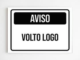 kit 5 placas de aviso volto logo horario de almoço mdf A4