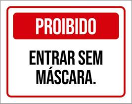 Kit 5 Placas De Proibido Entrar Sem Camisa 36X46