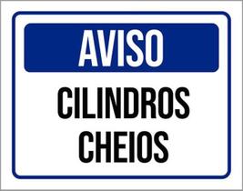 Kit 5 Placas De Segurança Aviso Cilindros Cheios 36X46