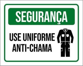 Kit 5 Placas De Segurança Use Uniforme Anti-Chama 36X46