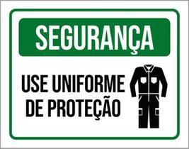 Kit 5 Placas De Segurança Use Uniforme Proteção 36X46 Kit 5 Placas De Segurança Use Uniforme Proteção 36X46