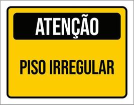 Kit 5 Placas De Sinalização - Atenção Cuidado Piso Irregular