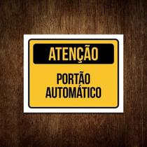 Kit 5 Placas De Sinalização - Atenção Portão Automático