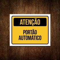 Kit 5 Placas De Sinalização - Atenção Portão Automático