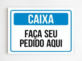 kit 5 Placas de sinalização caixa faça seu pedido aqui mdf