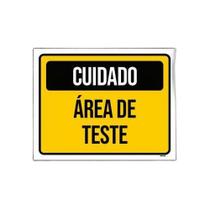 Kit 5 Placas De Sinalização Cuidado Área De e