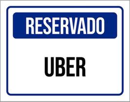 Kit 5 Placas De Sinalização - Reservado Uber