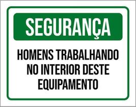 Kit 5 Placas De Sinalização - Segurança Homens Trabalhando