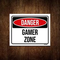 Kit 5 Placas Decorativa - Danger Gamer Zone