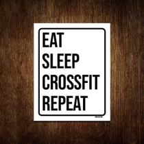 Kit 5 Placas Decorativa Eat Sleep Exercício Funcional Repeat