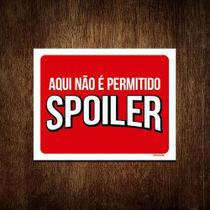 Kit 5 Placas Decorativa - Não É Permitido Spoiler