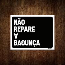 Kit 5 Placas Decorativa - Não Repare A Bagunça