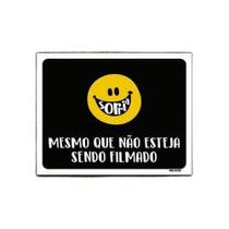 Kit 5 Placas Decorativa Sorria Mesmo Que Não Esteja Filmado