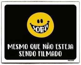 Kit 5 Placas Decorativa Sorria Mesmo Que Não Esteja Filmado
