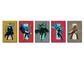 Kit 5 Placas Decorativas Thor Quadros Para Parede Mdf
