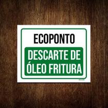Kit 5 Placas Ecoponto Descarte De Óleo Fritura
