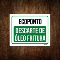 Kit 5 Placas Ecoponto Descarte De Óleo Fritura - Sinalico