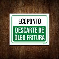 Kit 5 Placas Ecoponto Descarte De Óleo Fritura