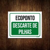 Kit 5 Placas Ecoponto Descarte De Pilhas