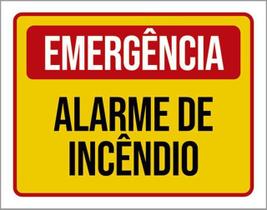 Kit 5 Placas Emergência Alarme De Incêndio 36X46