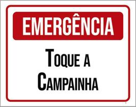 Kit 5 Placas Emergência Toque Campainha 36X46