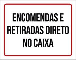 Kit 5 Placas Encomendas Retiradas Direto Caixa 36X46