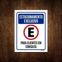 Kit 5 Placas Estacionamento Exclusivo Clientes Consulta