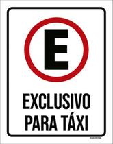 Kit 5 Placas Estacionamento Exclusivo Taxi 36X46