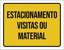 Kit 5 Placas Estacionamento Visitas Material 36X46