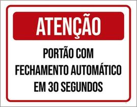 Kit 5 Placas Fechamento Automático 30 Segundos 36X46