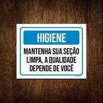 Kit 5 Placas Higiene Mantenha Sua Seção Limpa