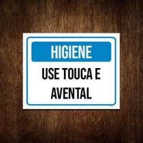 Kit 5 Placas Higiene Use Touca E Avental