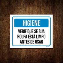 Kit 5 Placas Higiene Verifique Sua Roupa Está Limpa Kit 5 Placas Higiene Verifique Sua Roupa Está Limpa