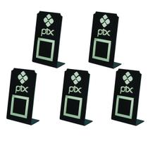 Kit 5 Placas Indicativa Pix Para Pagamento Preto Prata Kit 5 Placas Indicativa Pix Para Pagamento Preto Prata