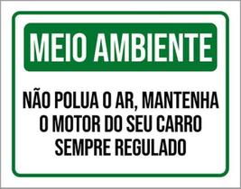 Kit 5 Placas Meio Ambiente Não Polua Ar 36X46